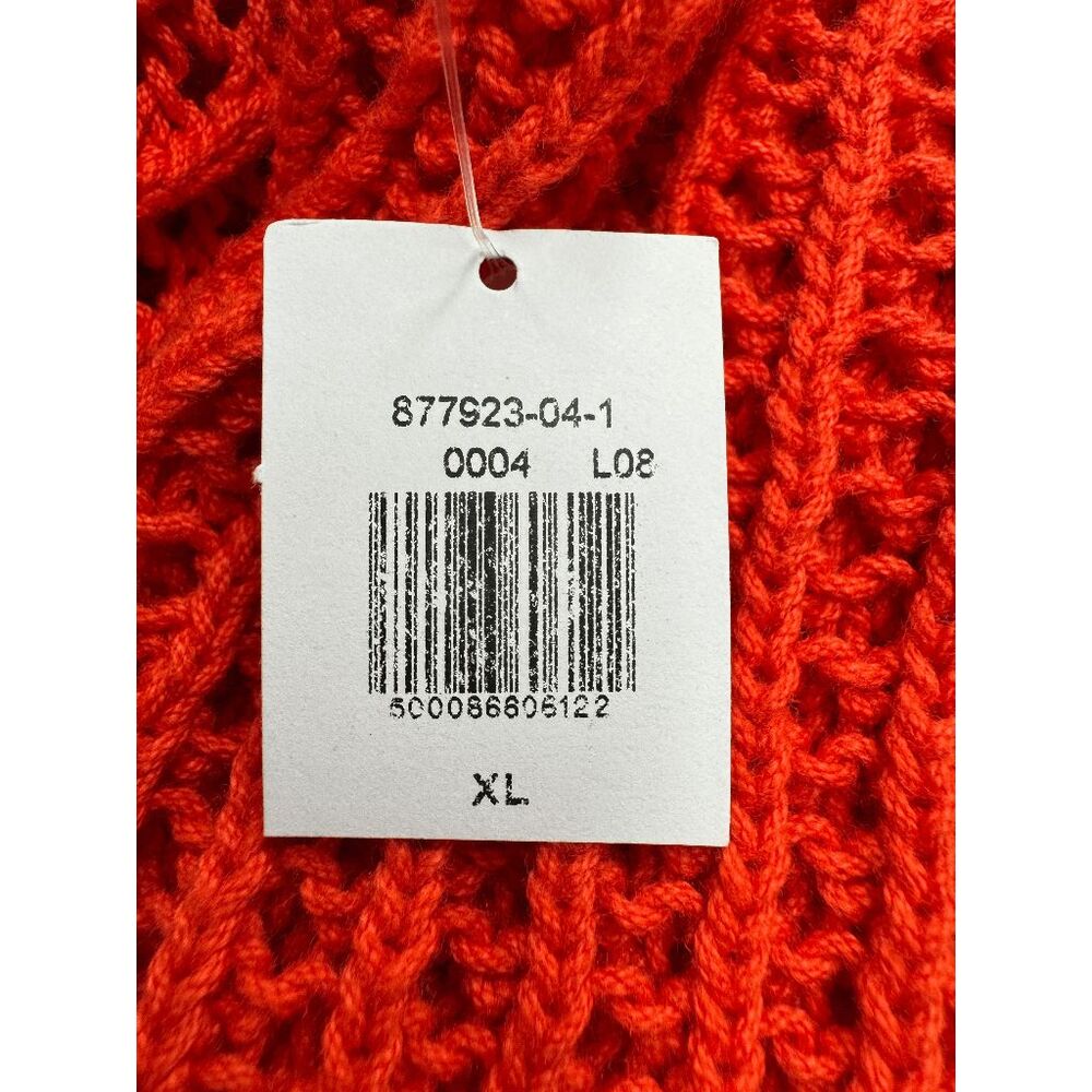 Old Navy Women's Long-Sleeve Cropped Crochet Sweater - Poppy Field XL - Picture 5 of 8